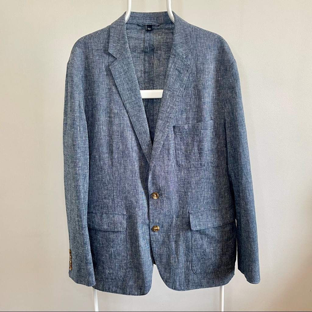 Jcrew Unstructured Cotton Linen Blazer